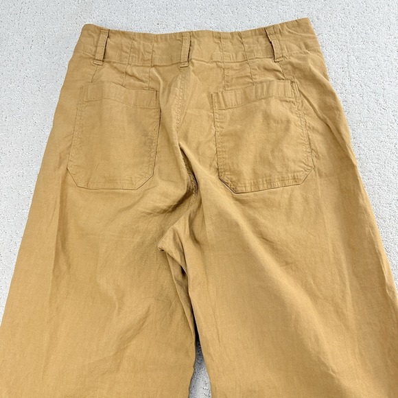 Maeve Colette Wide Leg Cropped Pants Camel Twill 31 Tall Anthropologie $128 - Picture 4 of 12